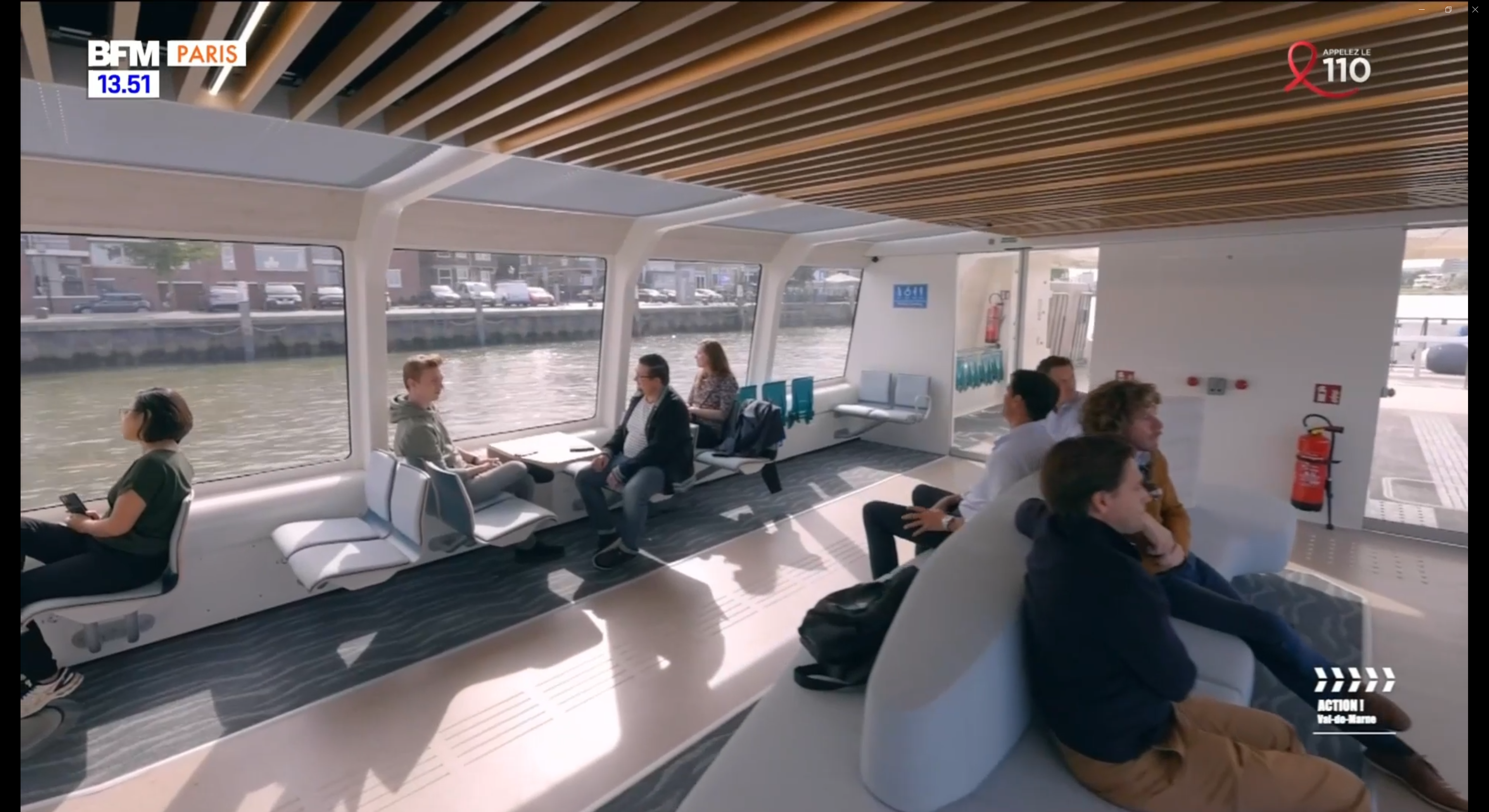 Capture vidéo : Reportage RiverCat France - Action ! BFM Paris