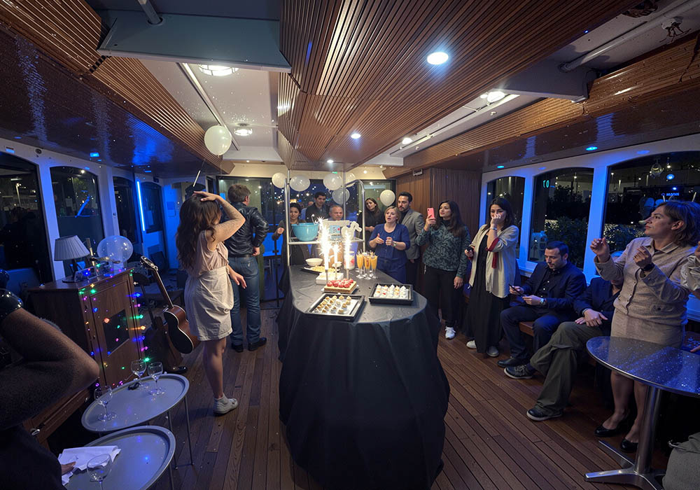 Anniversaire sur un vaporetto privatisable sur la Marne