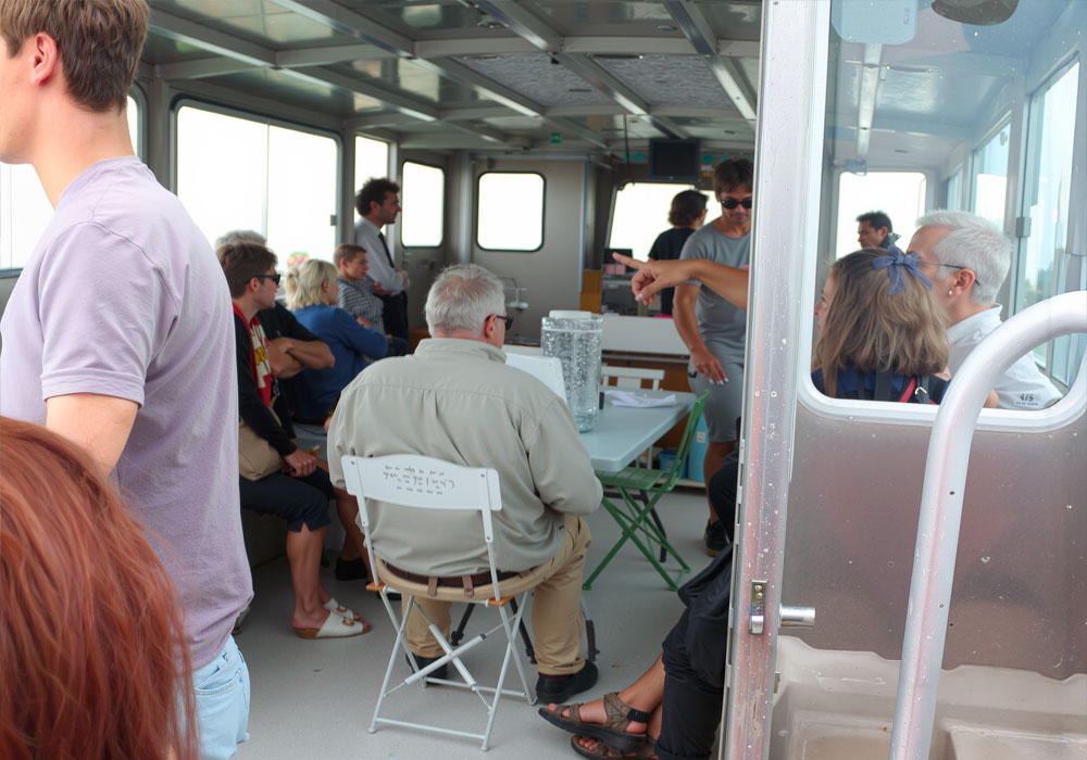 Réunion à bord du Coche d'Eau sur la Marne